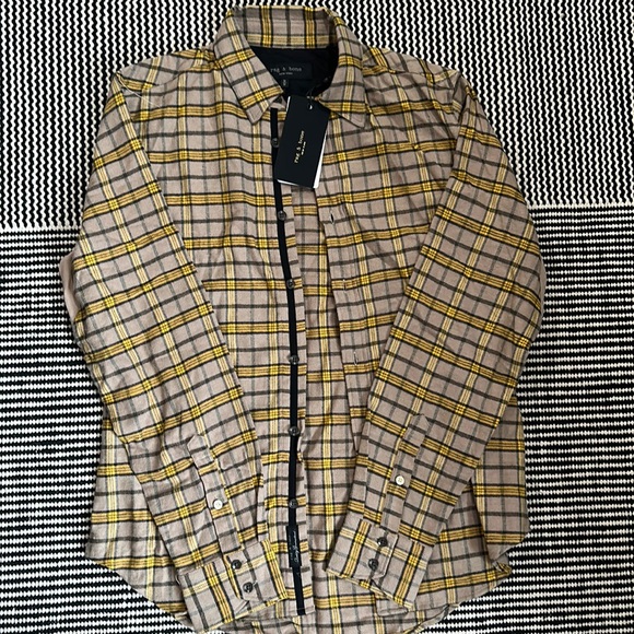 Rag bone plaid flannel shirt - Picture 1 of 3